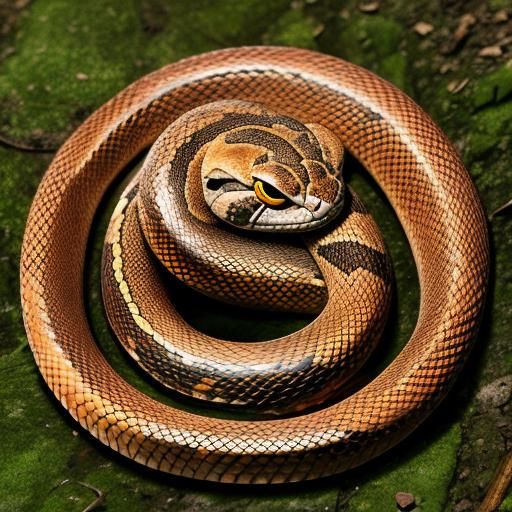 Copperhead Snake Close-Up