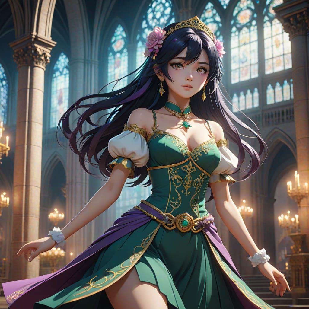 Anime-Inspired La Esmeralda Dances in a Cathedral
