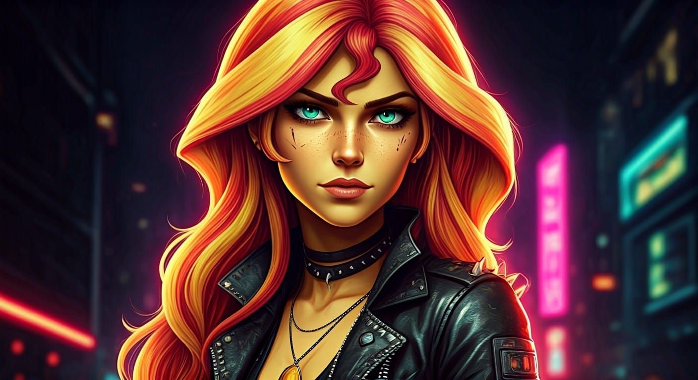 Punk Fantasy Mercenary Portrait in Artgerm Style