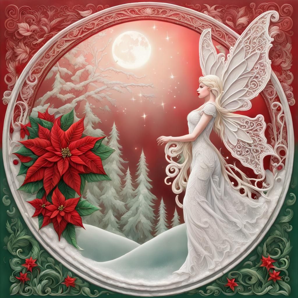 Christmas Fairy in Narnia with Lace and Glass Details