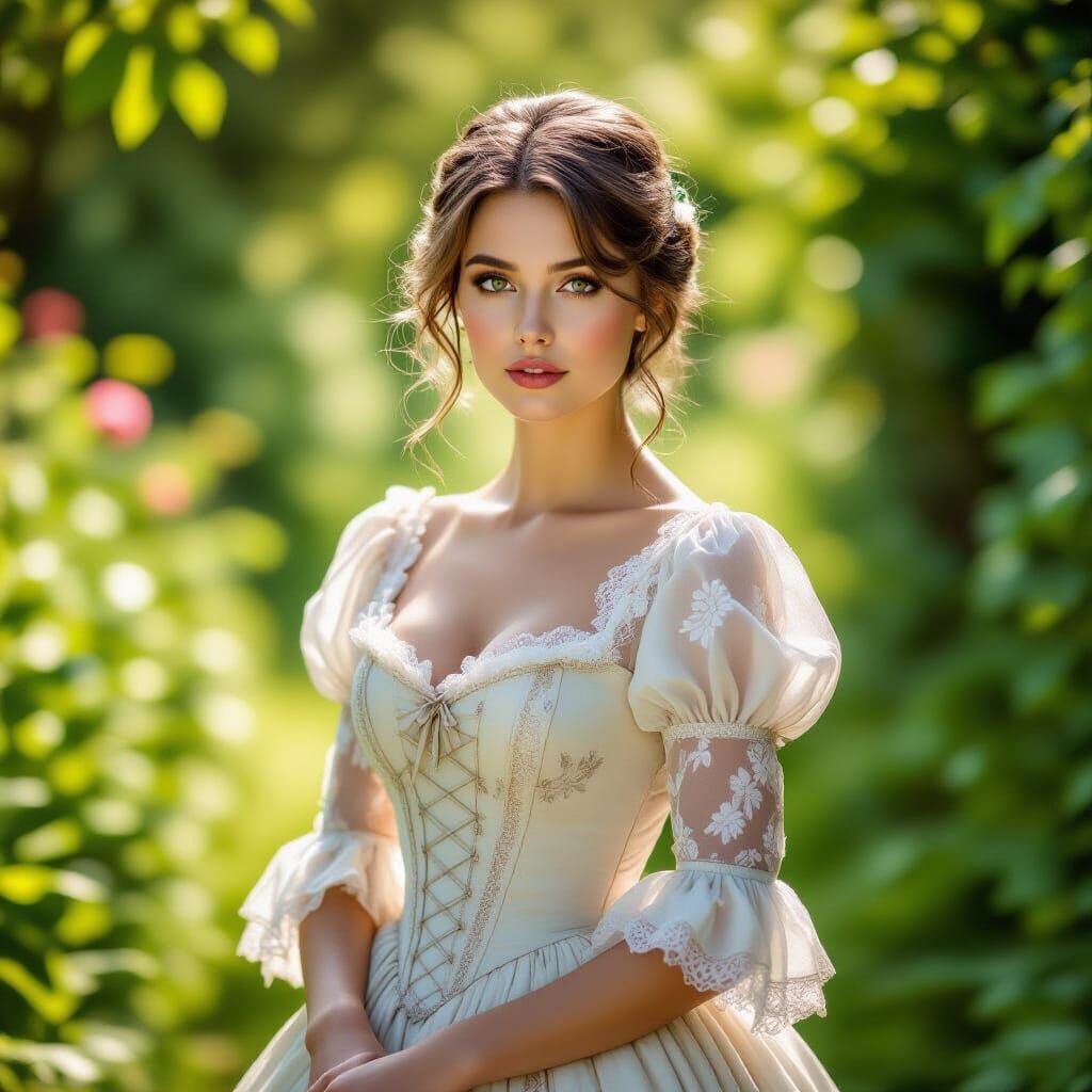 Shabby chic Victoriana beautiful woman