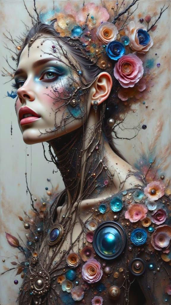 Cyborg Fairy Reveals Mechanical Heart in Industrial Surreali...