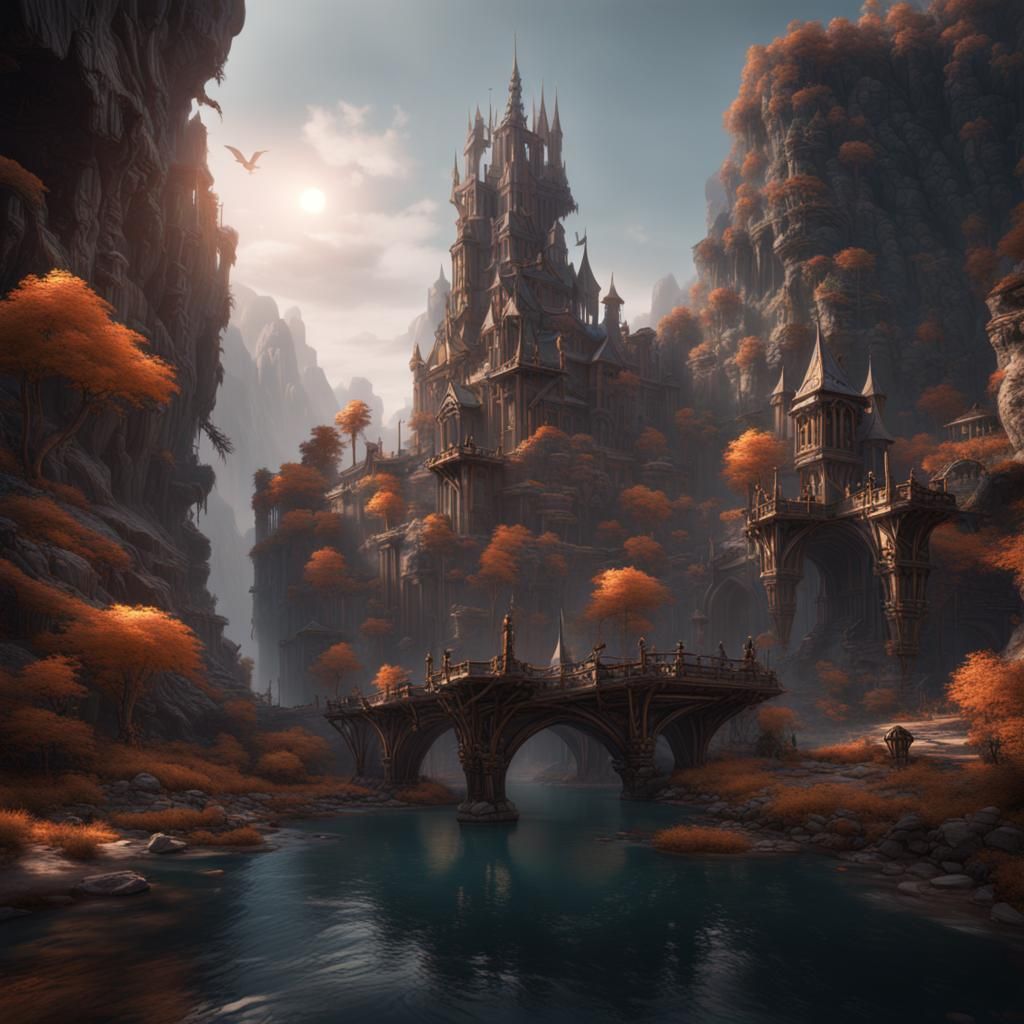 Detailed Matte Painting of a Fantastical Slaad