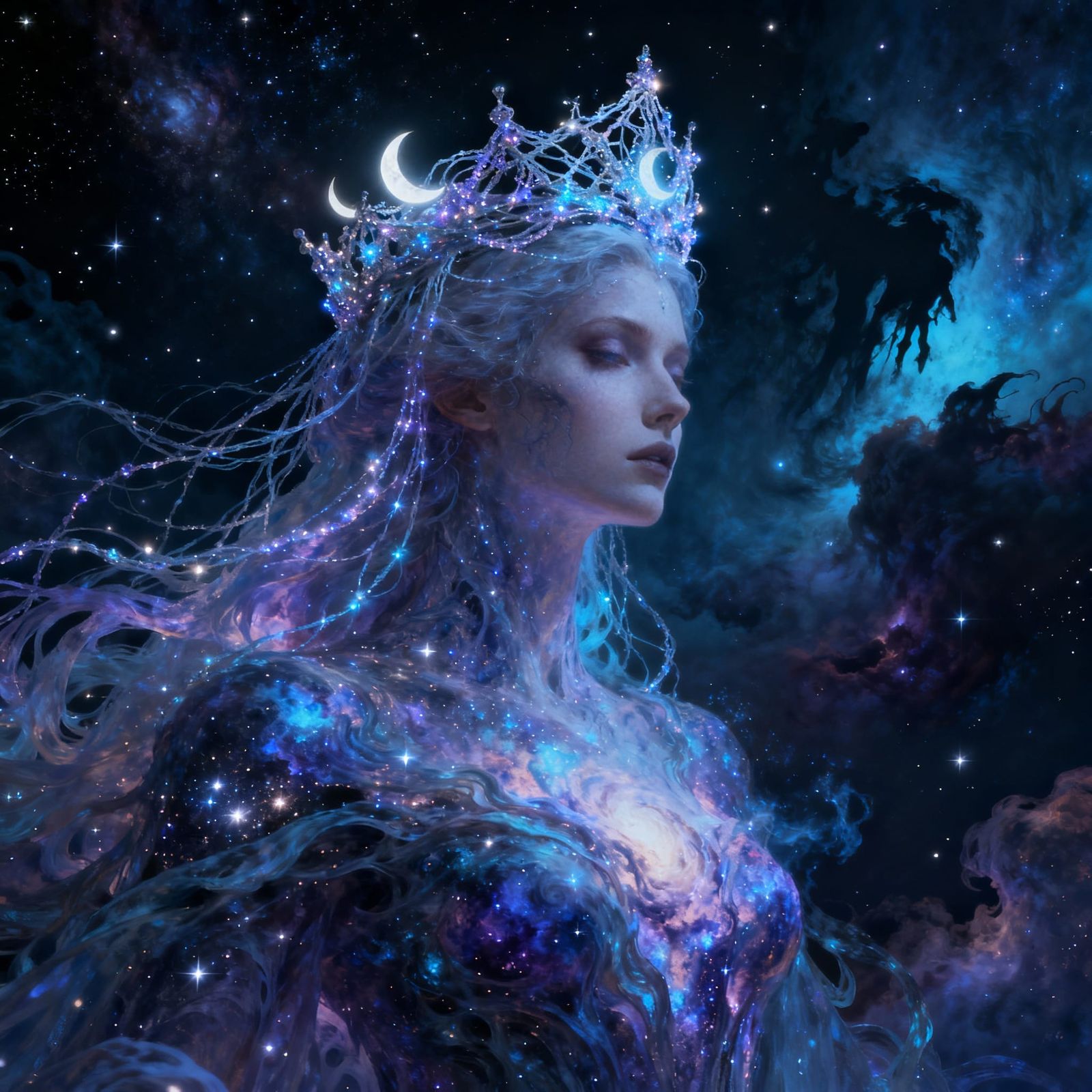Celestial Queen of Stardust and Nebulae