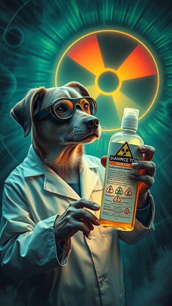 Cyberpunk Shampoo Warning in Nuclear Radiation