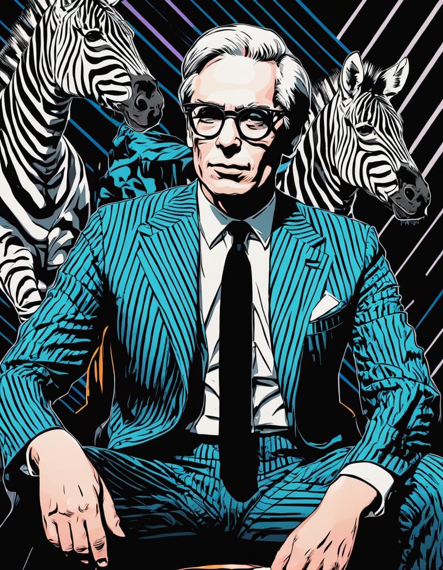 Vibrant Pop Art Zebra Stripes in a Bold, Graphic World