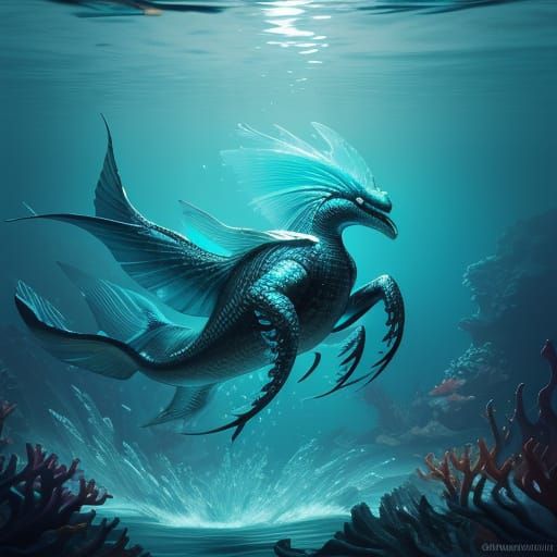 Ethereal Aquatic Wonder in Hyperrealistic Concept Art