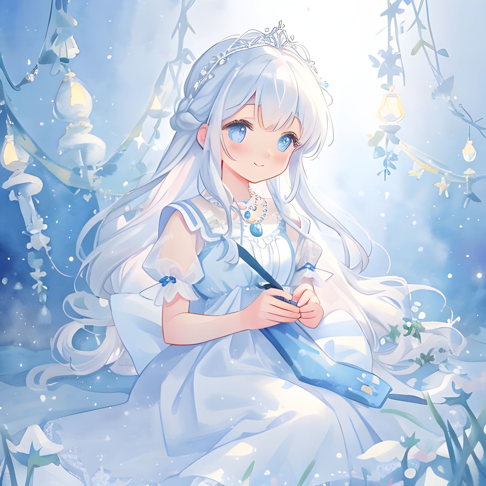 Snow Princess Dreamer in Arte Povera Style