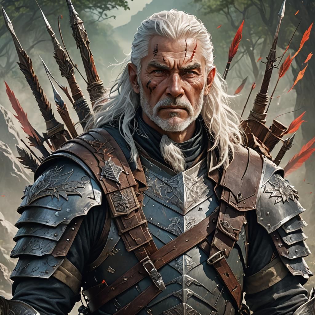 Heroic Ranger Portrait in High-Fantasy Style