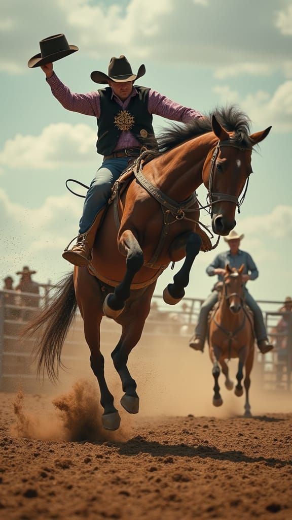 Rodeo Bronco Defies Gravity in Cinematic Action