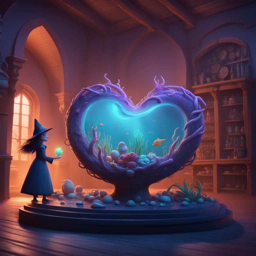 Pixar-style Witch Reveals Heart of the Ocean Quest