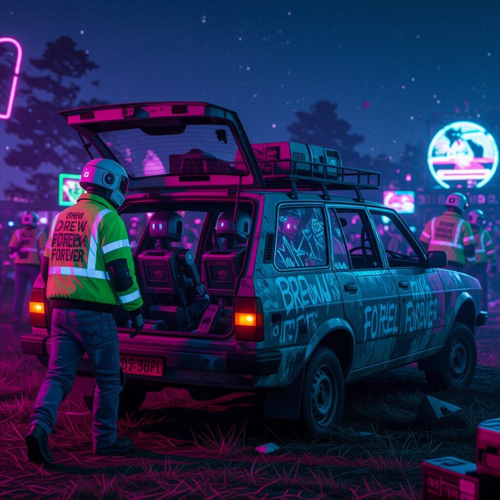 Robots Arrive at Glastonbury: Dystopian Brew Crew