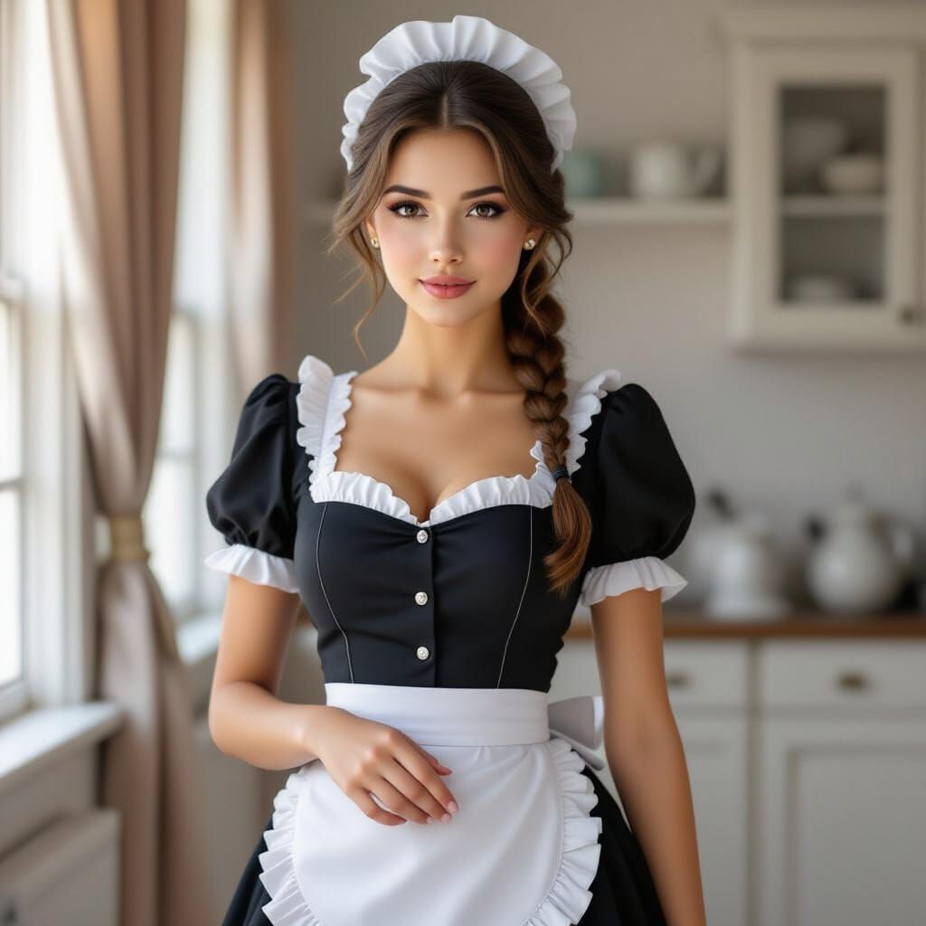 Ultra-Realistic Housekeeper: A Stunning Young Woman