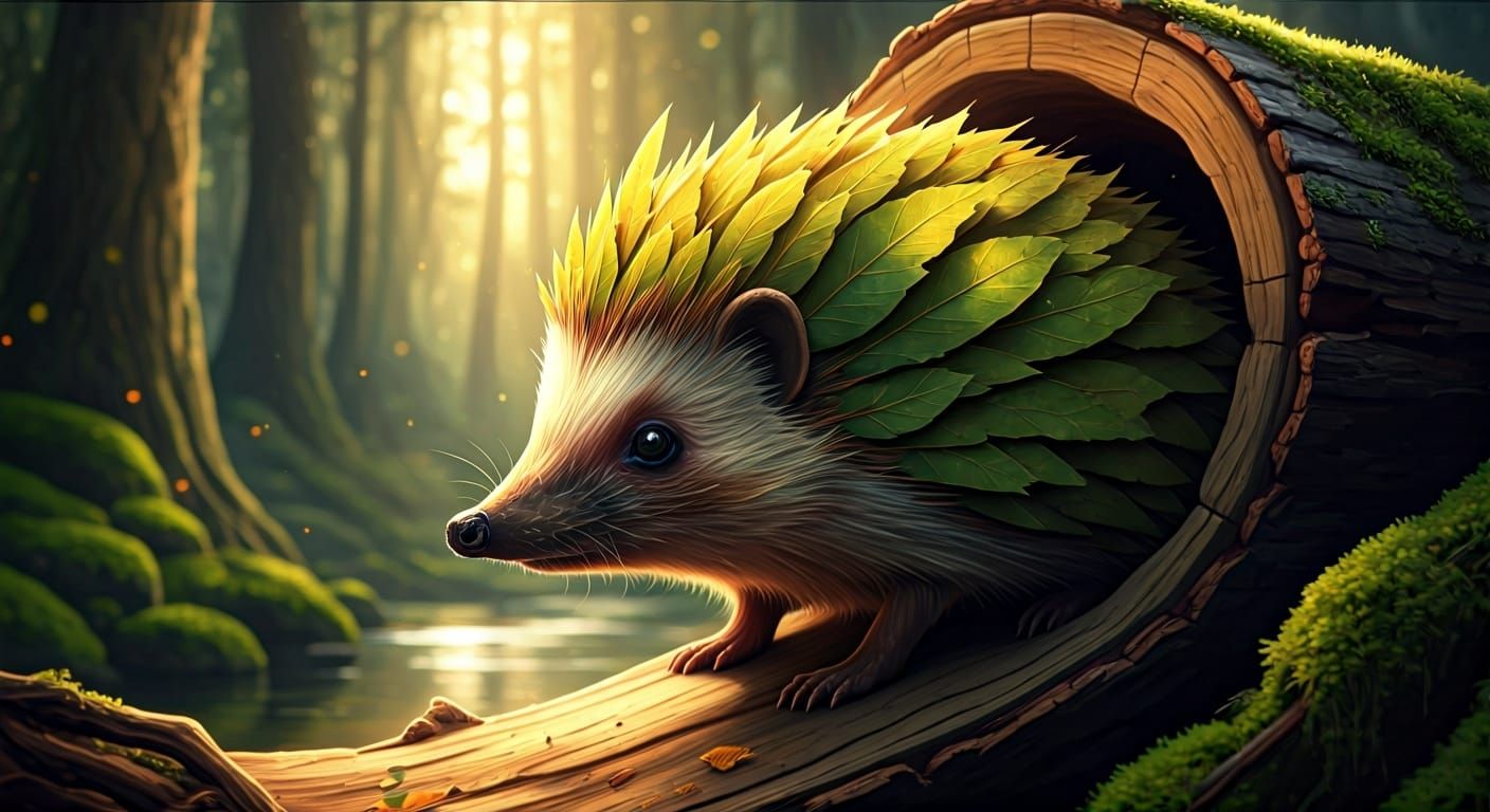 Majestic Fairy Hedgehog in Forest Wonderland