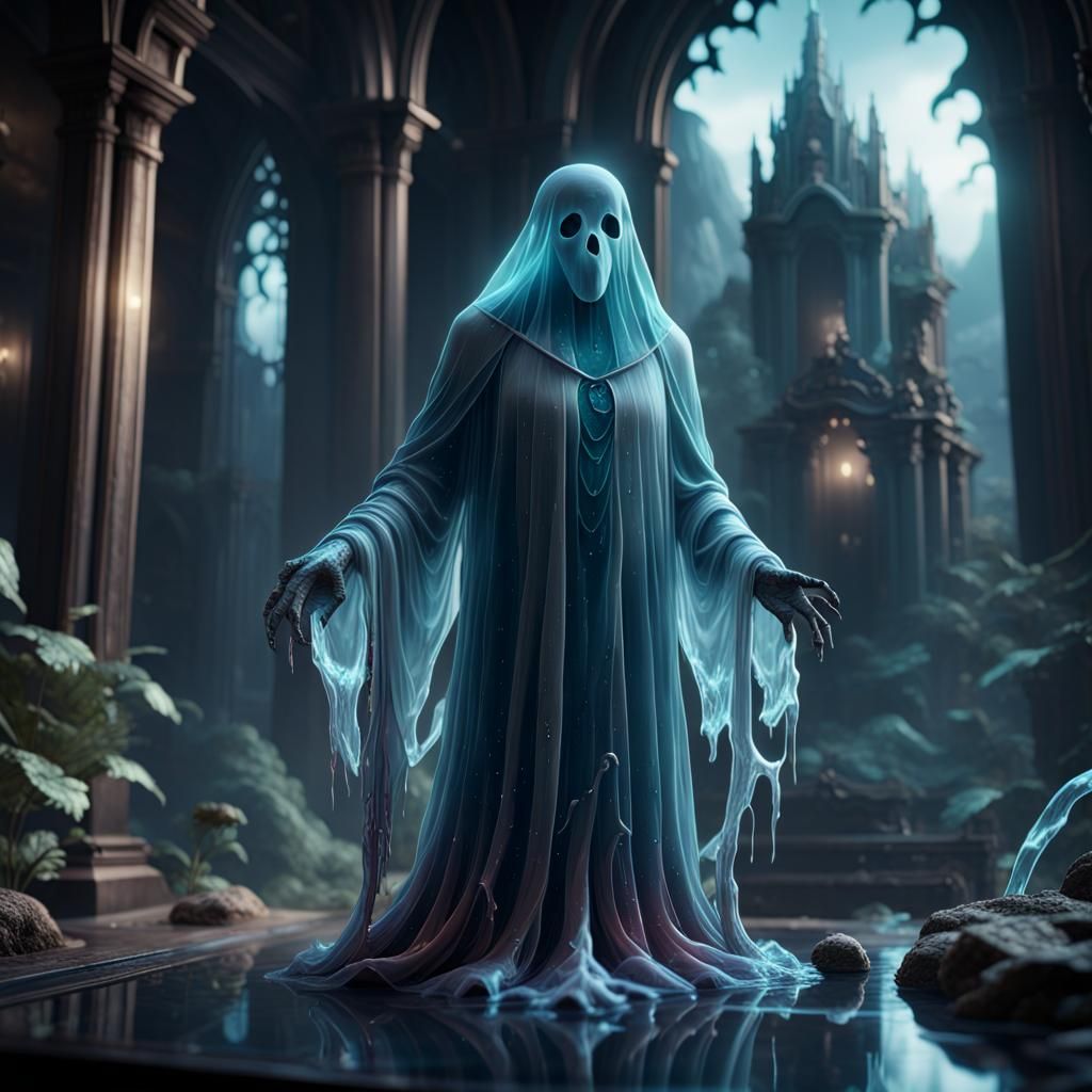 Fantastical Glass Ghost in Detailed Matte Painting
