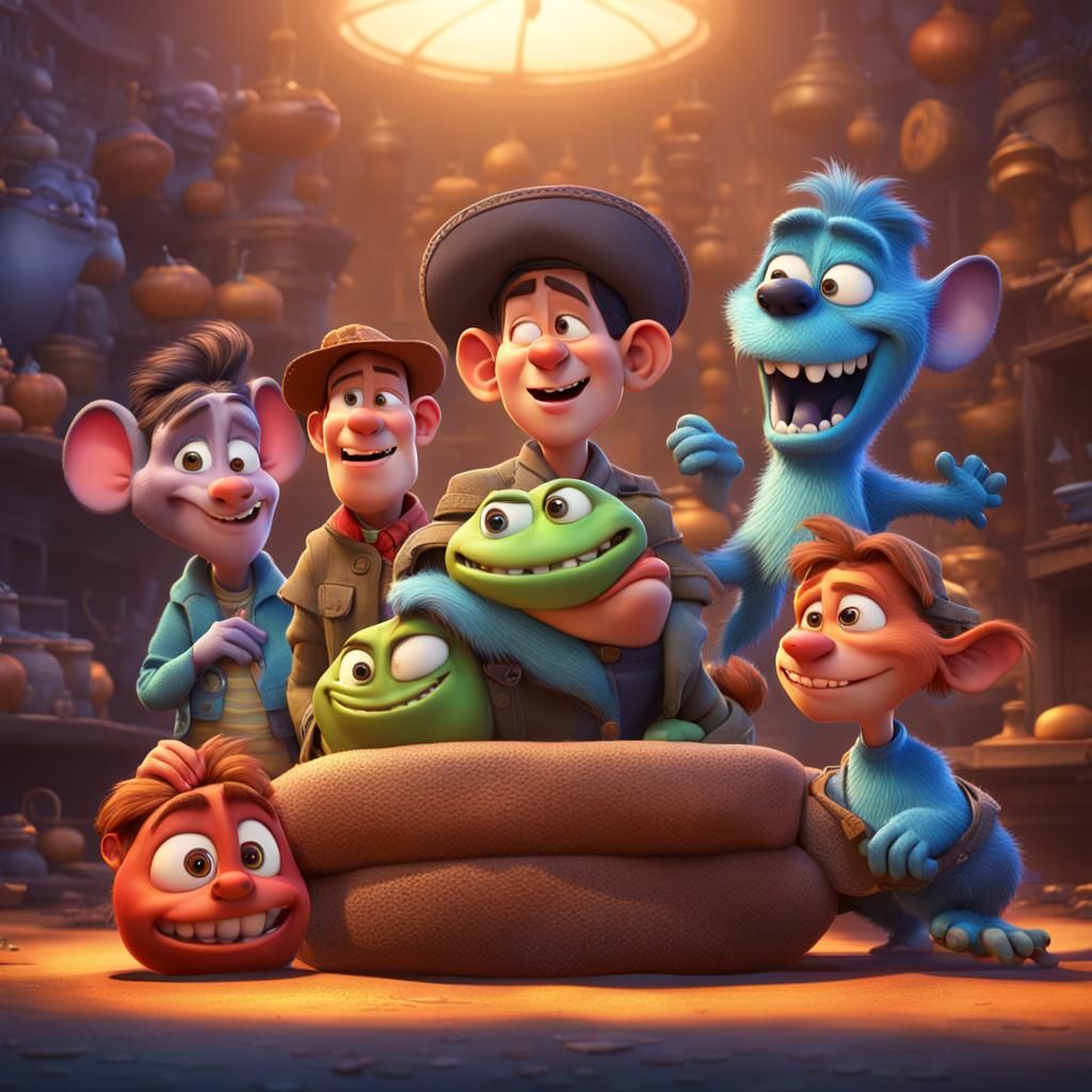 Pixar-Style Children Overcome Hunger: 3D Digital Art