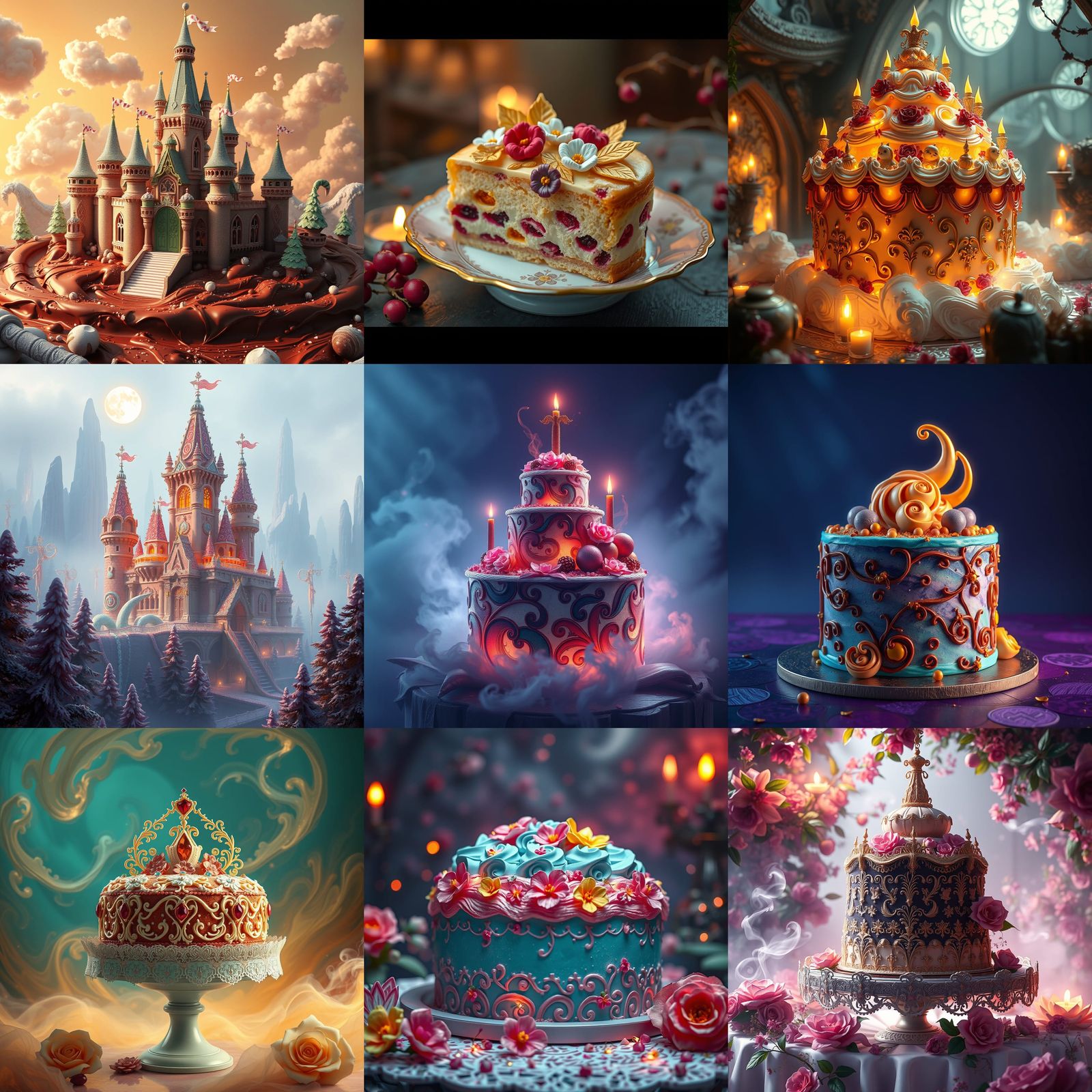 Fantastical Kuchen in Detailed Matte Painting Style