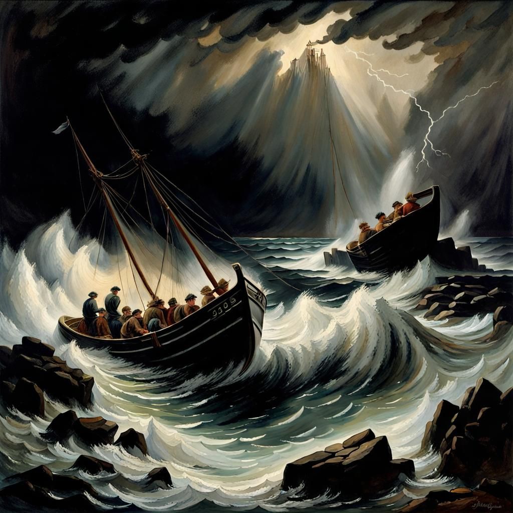 Shetland Fishing Disaster in Renaissance Style