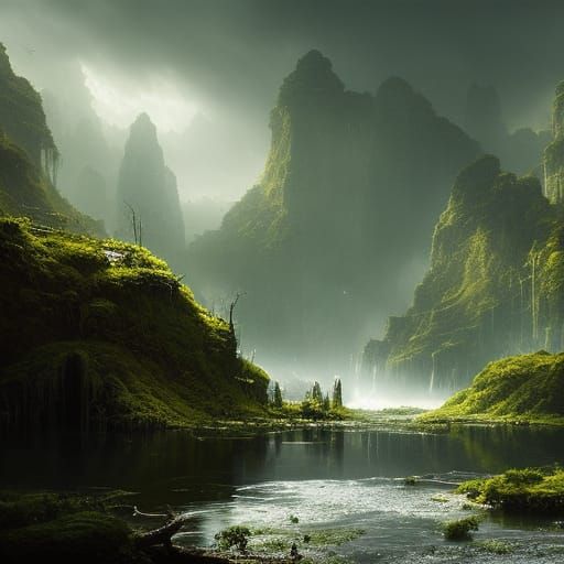 swampy mountain-landscape