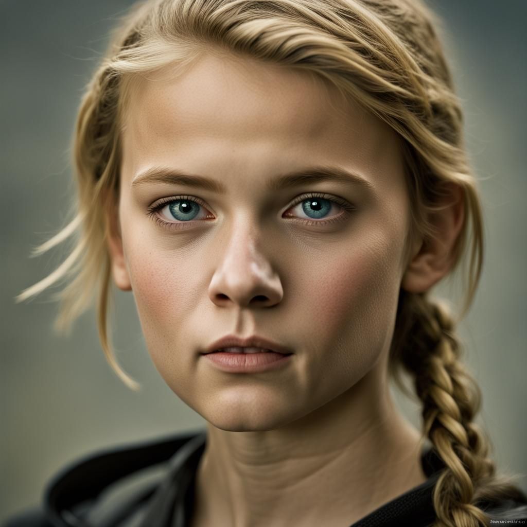 Nervous Teenager Portrait in Studio Lighting Style