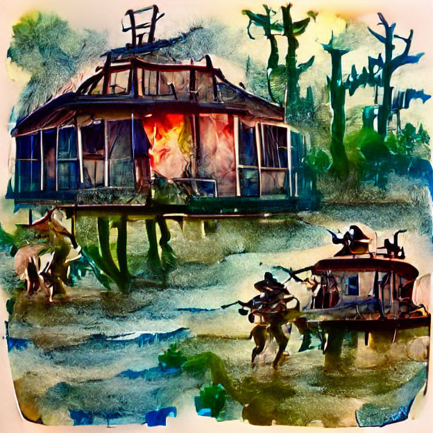 AI Image of a Louisiana Bayou