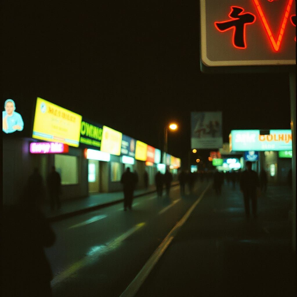 Surreal Cityscape Unfolds in a Dizzying Night Scene