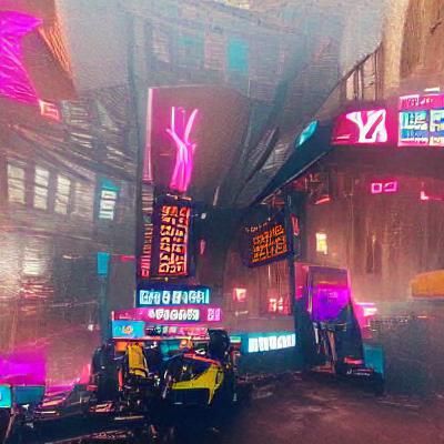 Cyberpunk New York City at Night
