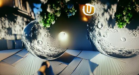 Photorealistic Moon Rendered in Unreal Engine