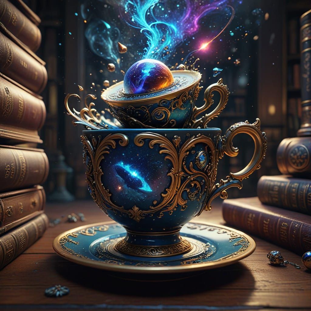 Cosmic Teacup Overflowing with Stars and Clockwork