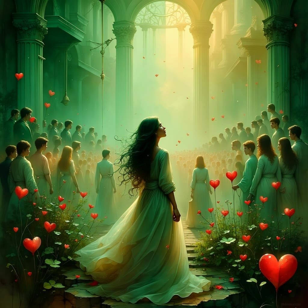 Long-Haired Band Singer in Cozy Pastel Hues