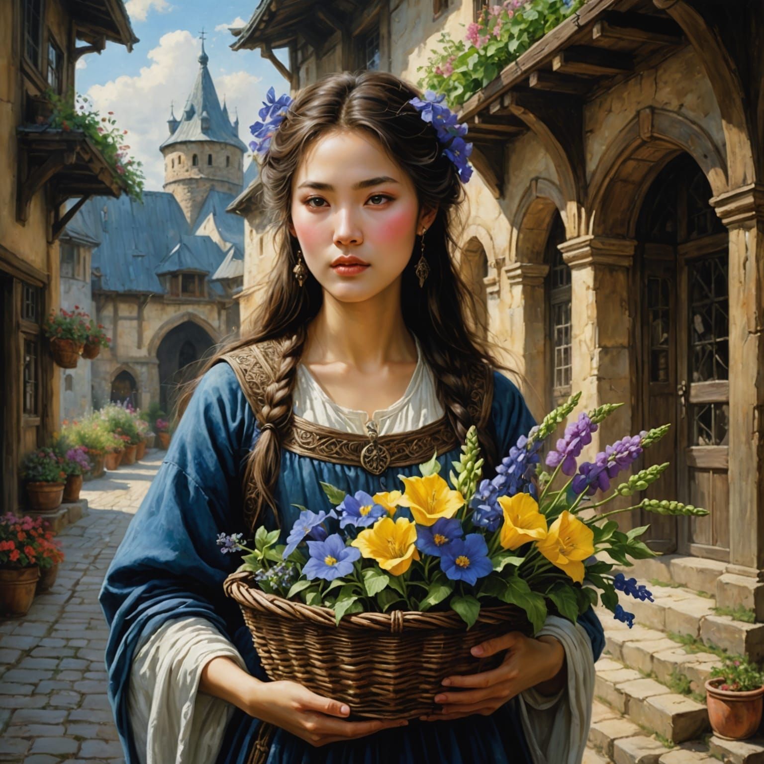 Herbalist with Flowers
