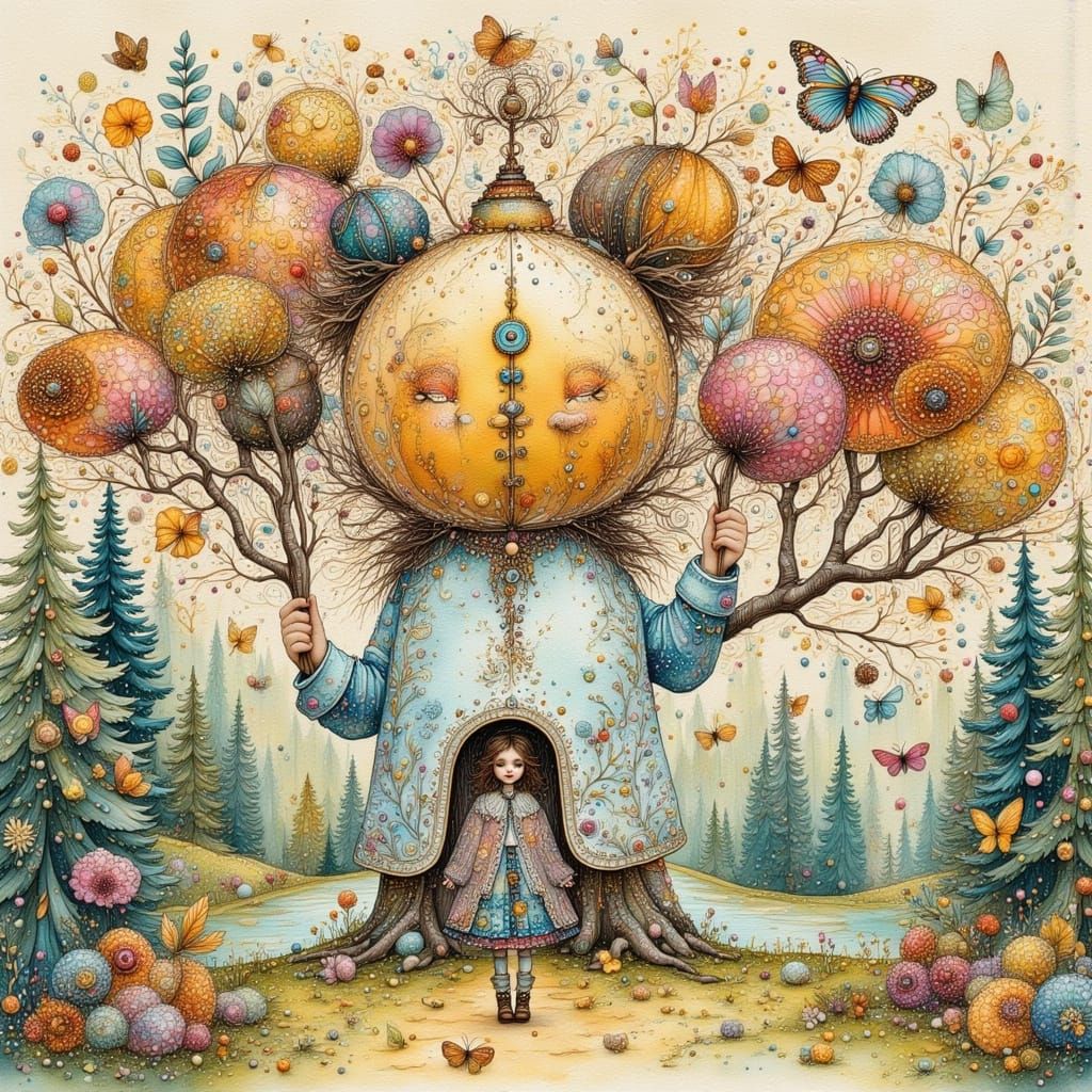 Whimsical Ink Cuties in Tove Jansson Style