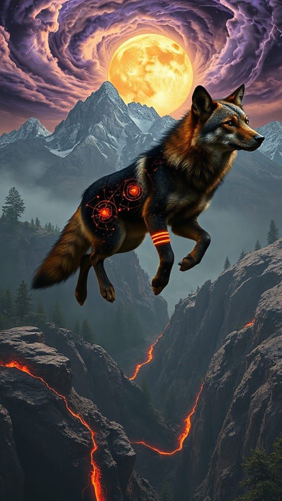 Surreal Wyoming Landscape Transformed by Mystic Coyote Spiri...