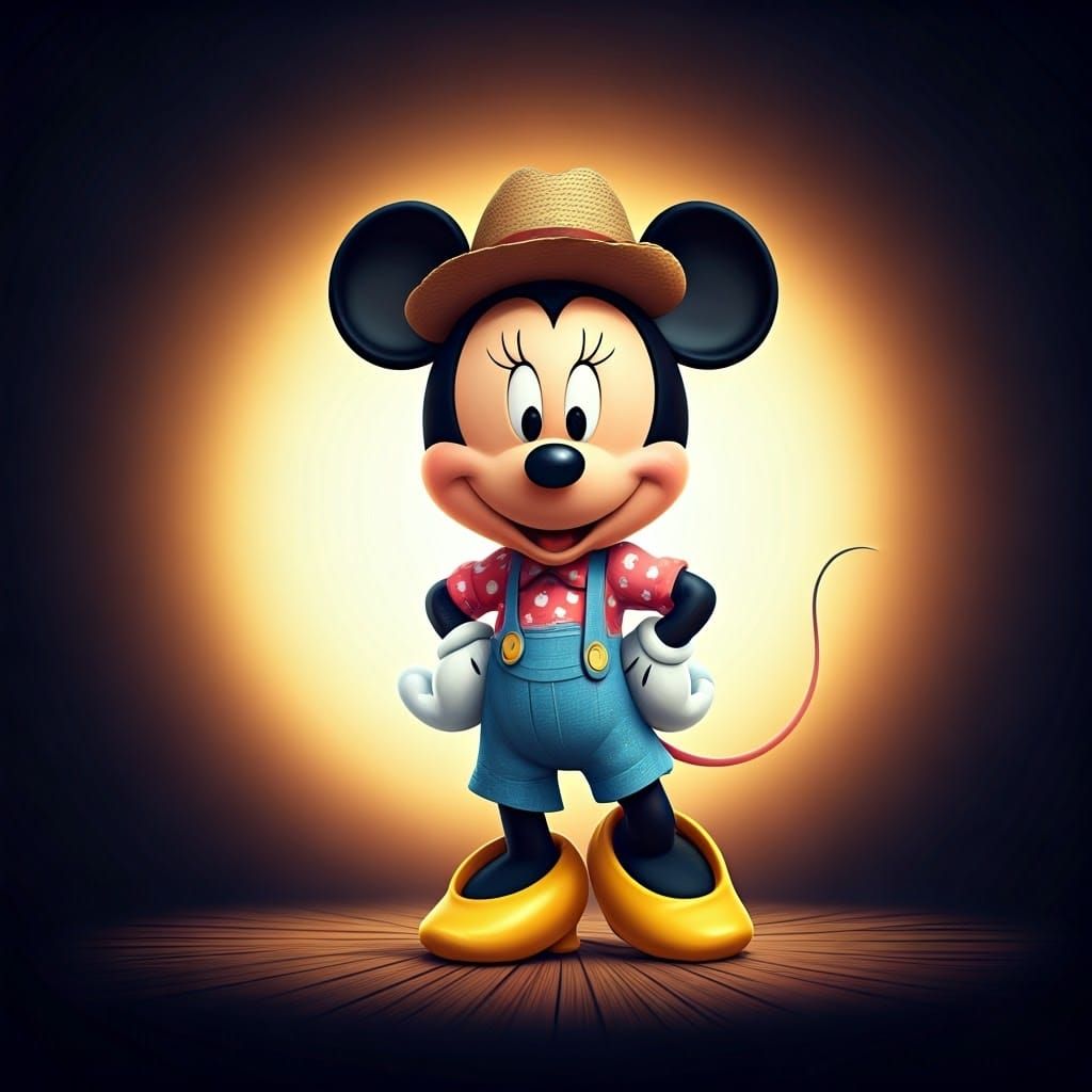 Minnie Mouse as a Whimsical Country Character