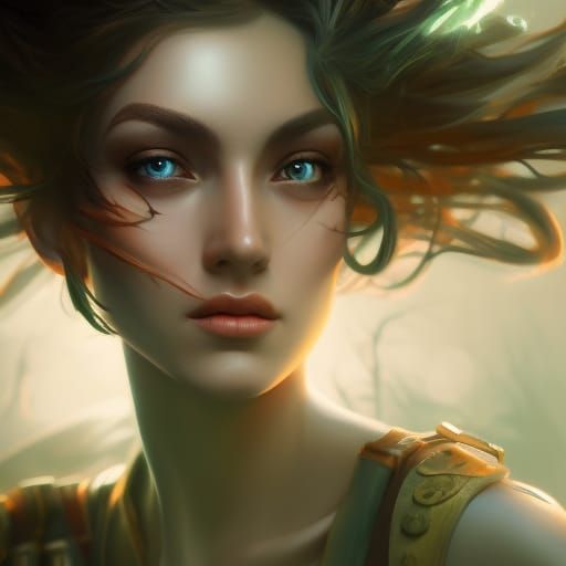 Dark Fantasy Portrait in Hyperdetailed Style