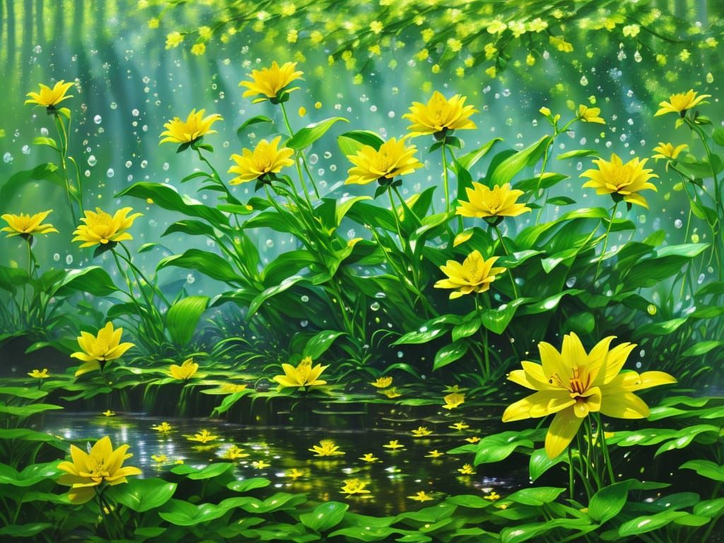 Vibrant Impressionist Lily in Full Bloom