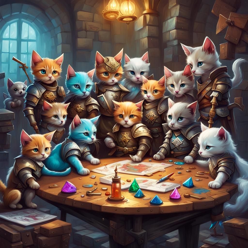 Kittens and Puppies Play D&D: Graffiti Art