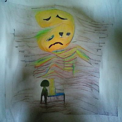 AI Image of a Child's Depressing Drawing