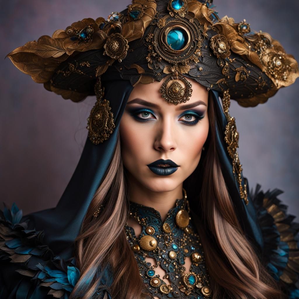 Fantasy Fashion Showcase in Detailed Matte Painting
