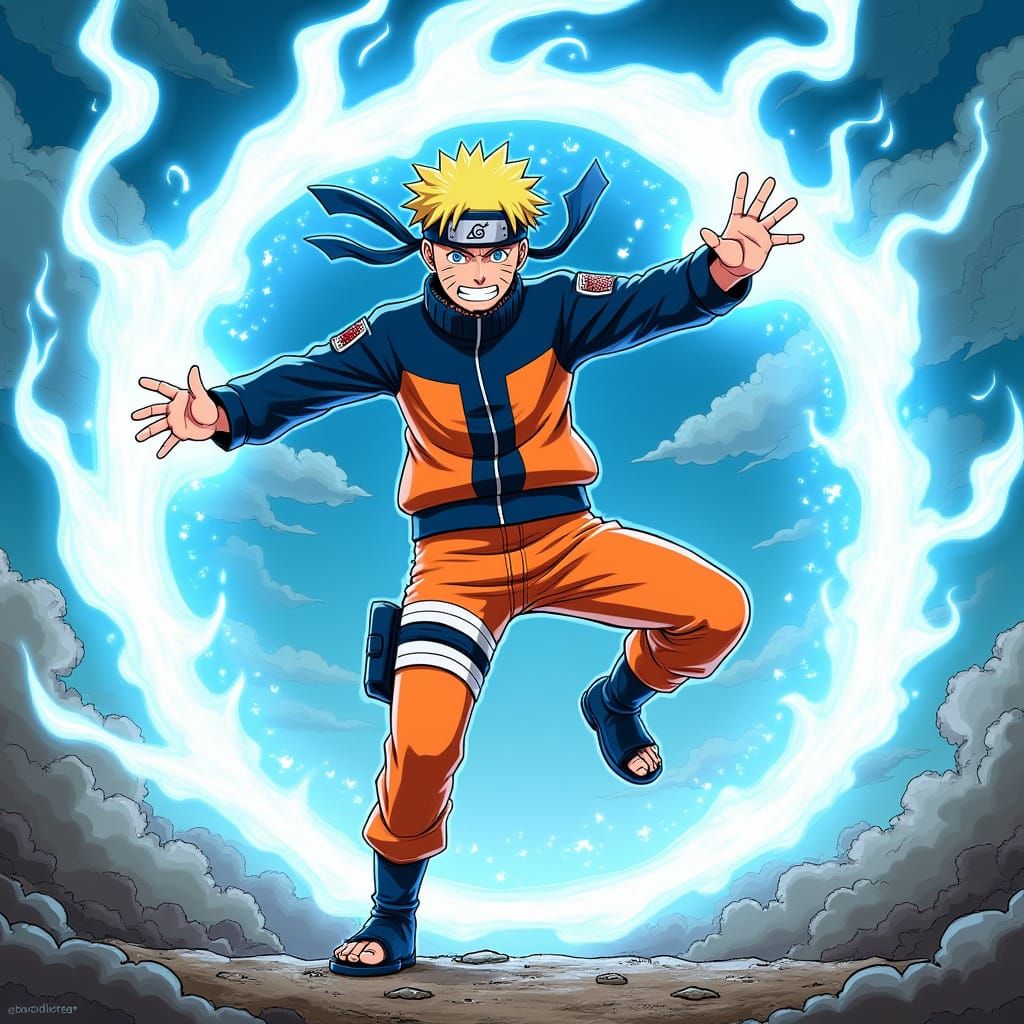 Naruto Unleashes Gear 5 Power in Vibrant Manga-Inspired Scen...