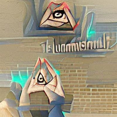 Stylized Pyramid with Eye Symbol