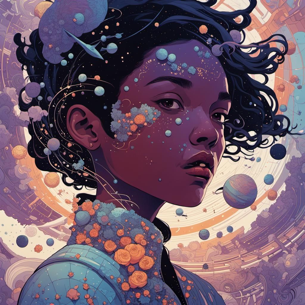 Bio punk planet cream amber lavender nephilims in space :: a...