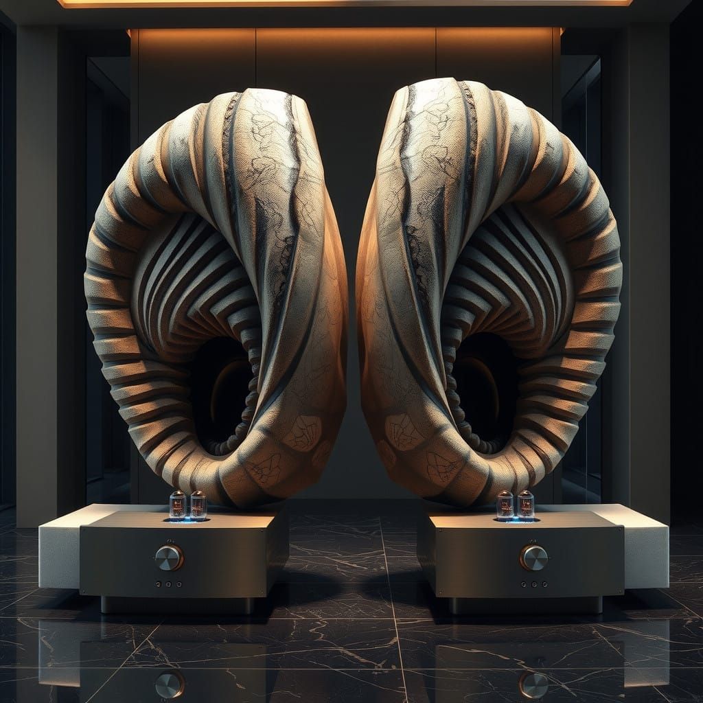 Surreal Audio Sculpture in High-Tech Futurism