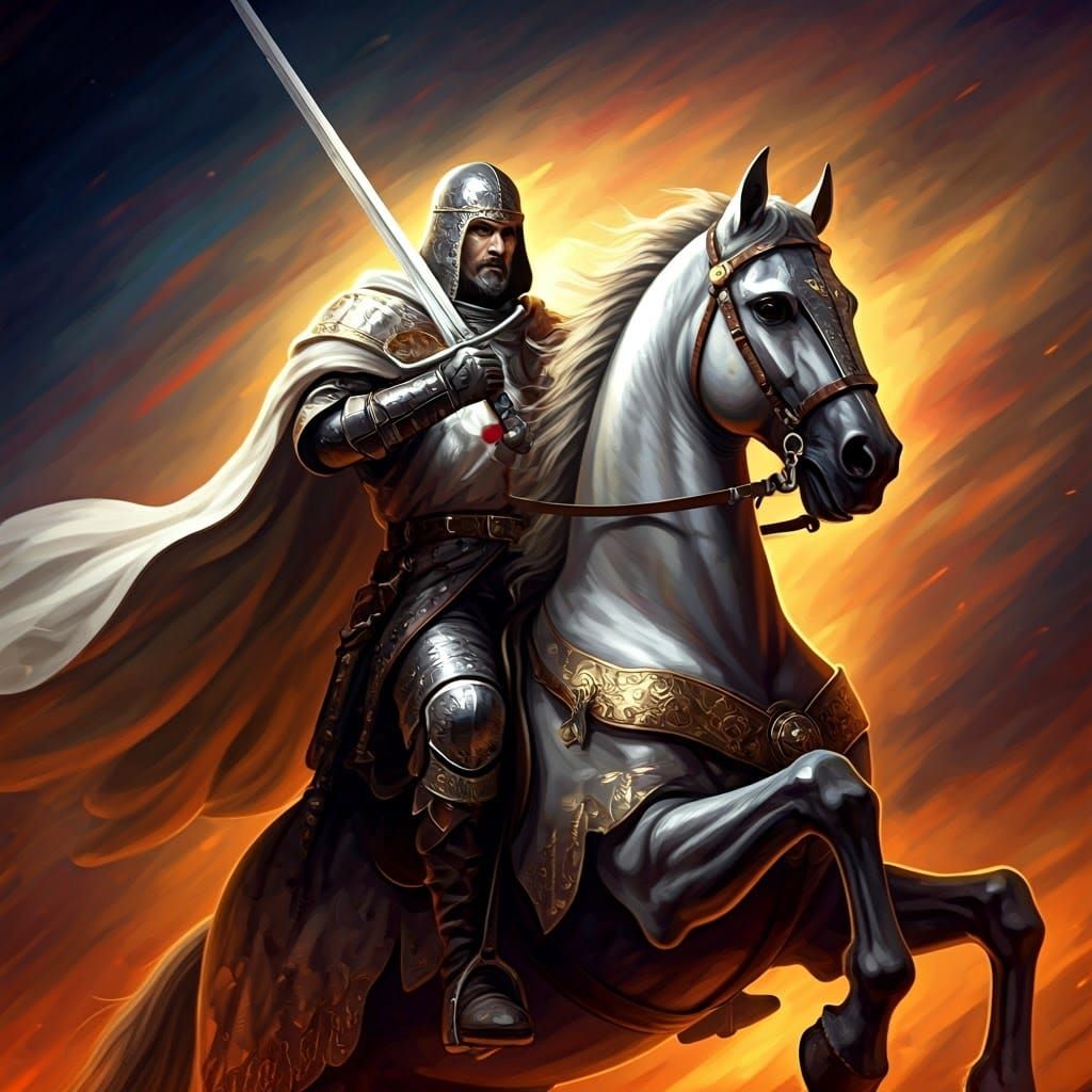 Dramatic Knight Templar Rides into Battle