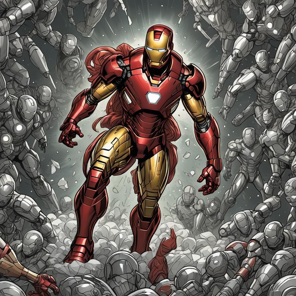 Iron Man in Tutu: Comic Book Art