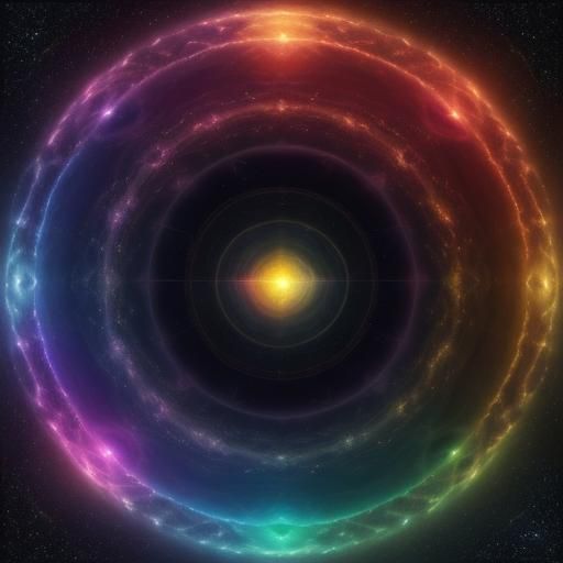 Cosmic Flame of Love: Ethereal Digital Art