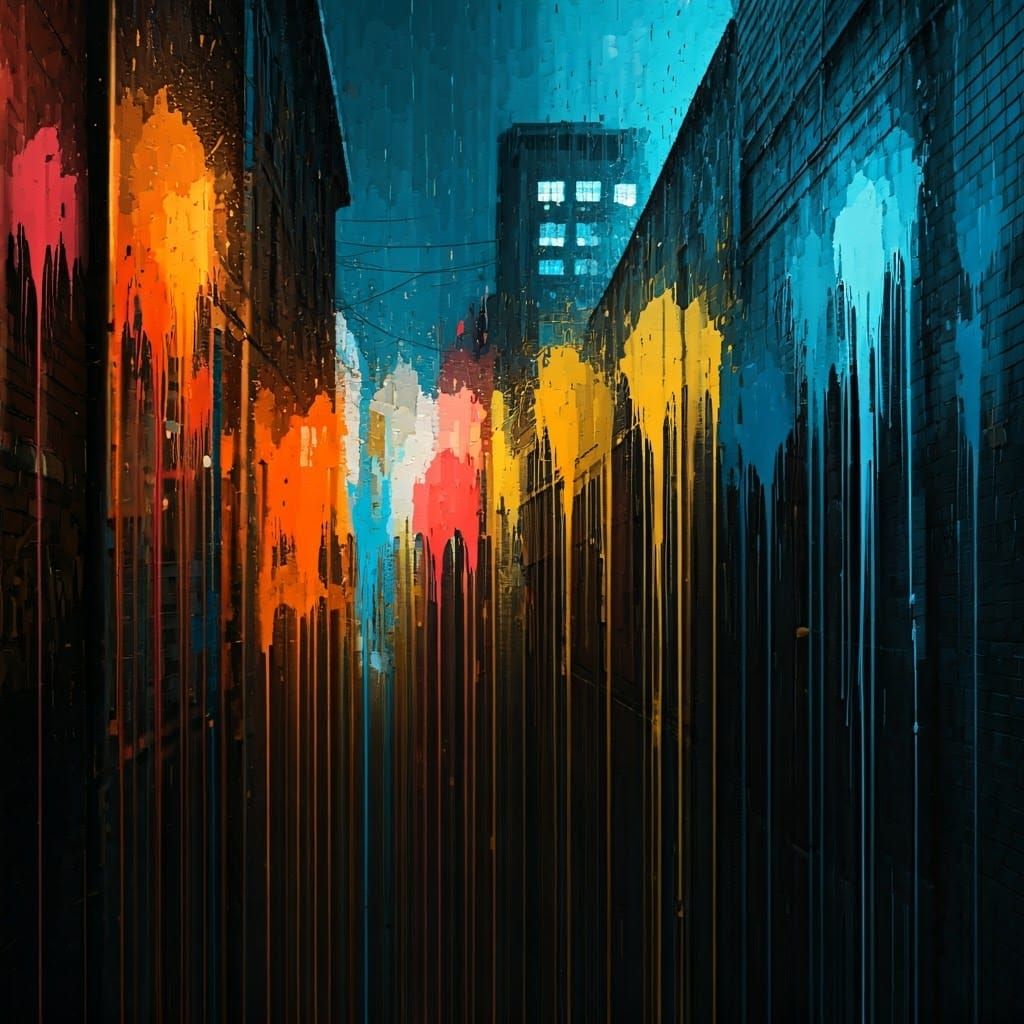 Energetic Graffiti Art in Basquiat and Haring Style