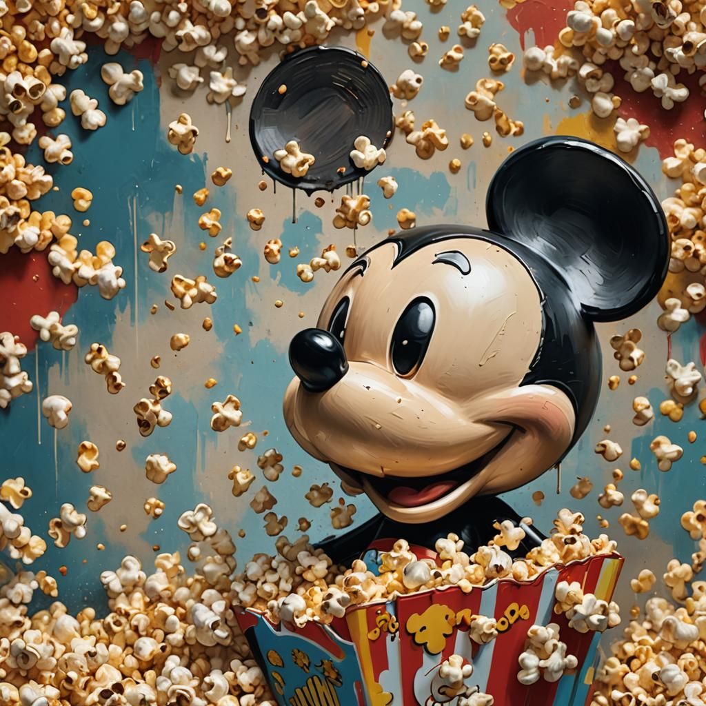 Mickey Mouse Bookish Mind in Colorful Splash Art