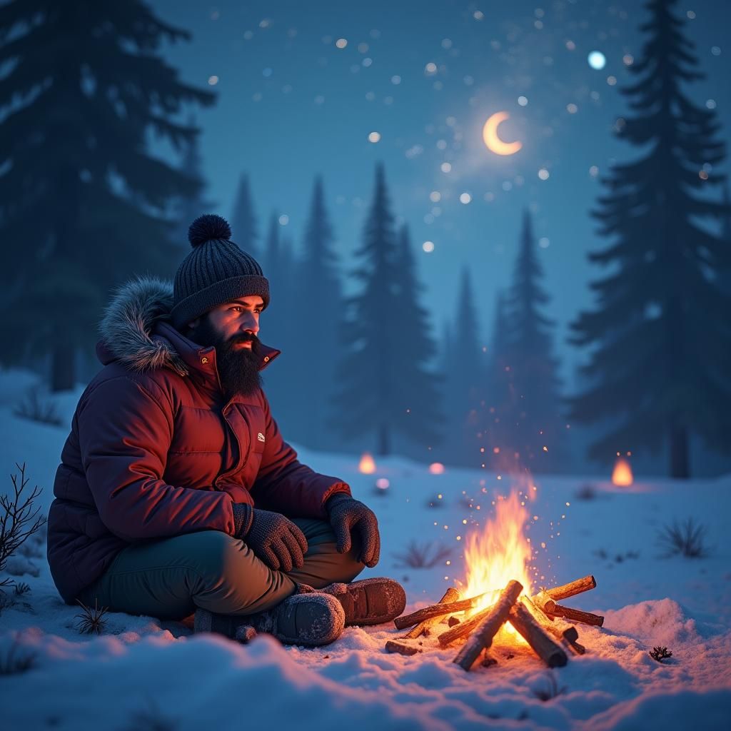 Ethereal Souls Camping Under Starry Sky