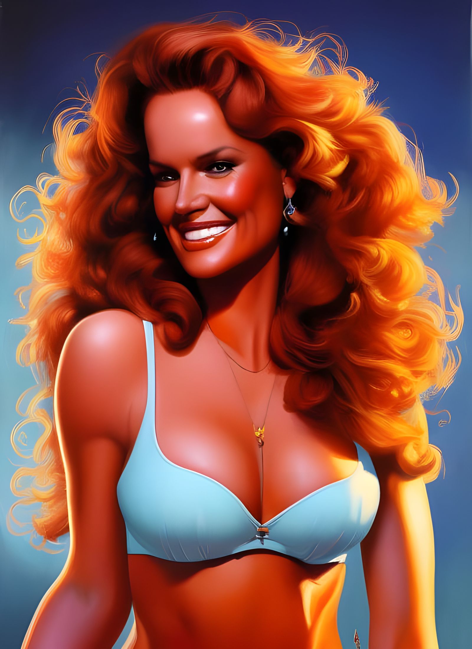 Hyperrealistic Redhead Portrait in Volumetric Lighting